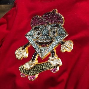 Diamond crew neck sweater
